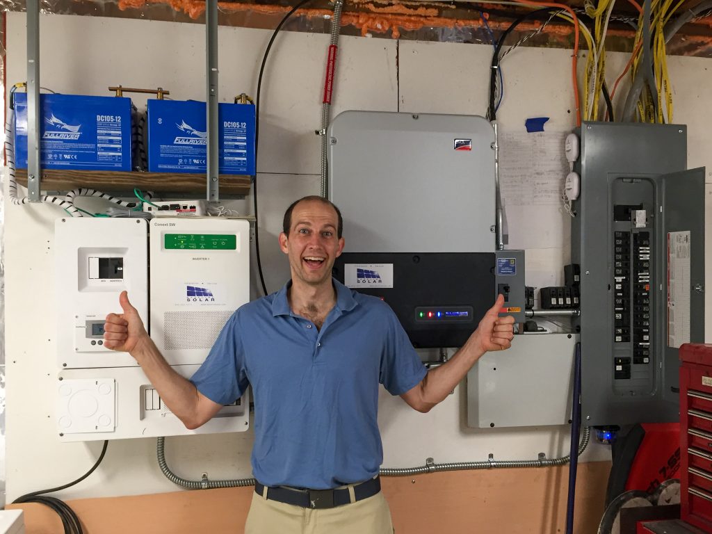 man in front of equipment