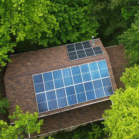 Image of rooftop solar installation