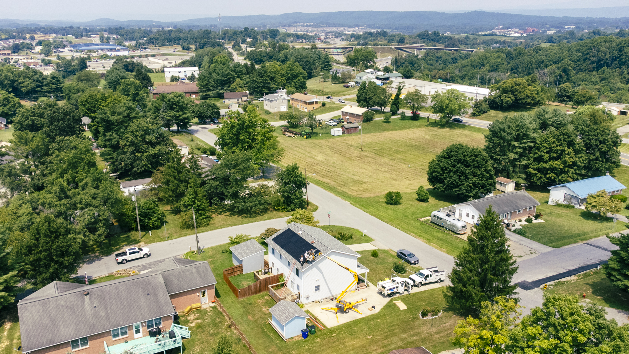 solar array in Christiansburg, Virginia