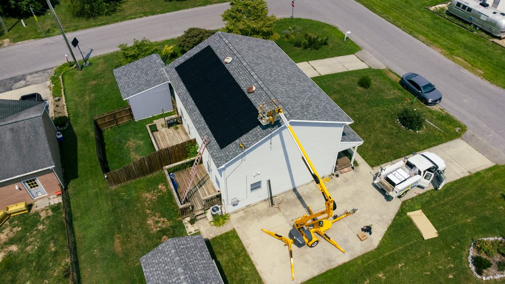 Solar array in Christiansburg, Virginia