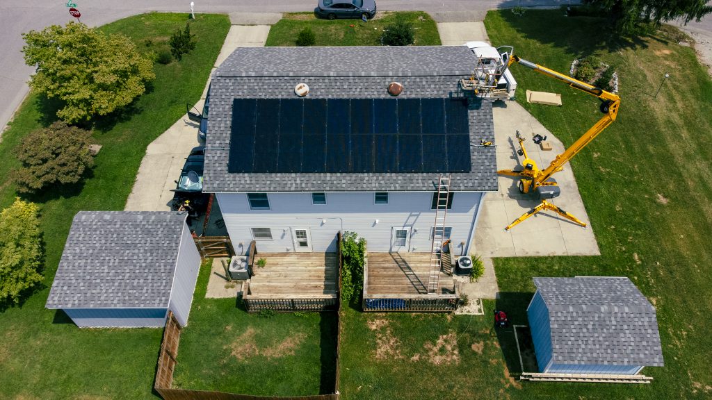 Solar array in-progress in Christiansburg, Virginia.