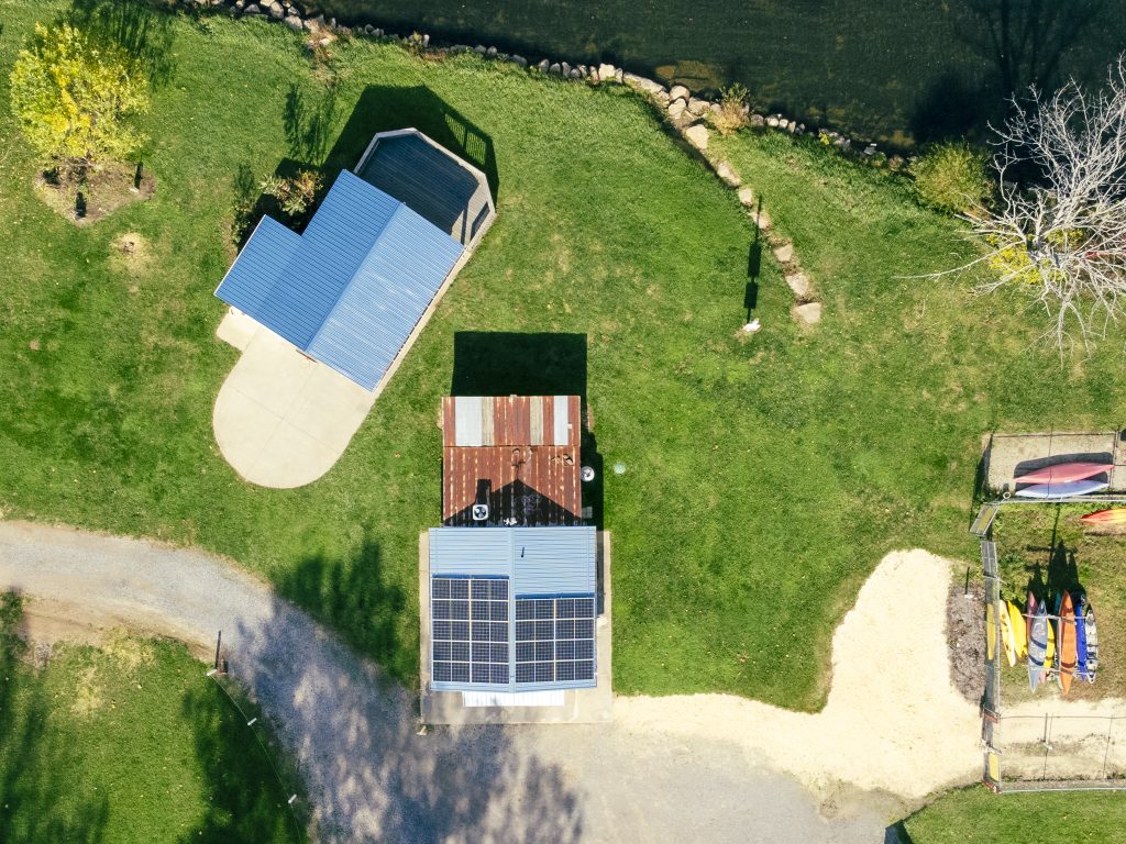 aerial image of solar at New River Junction