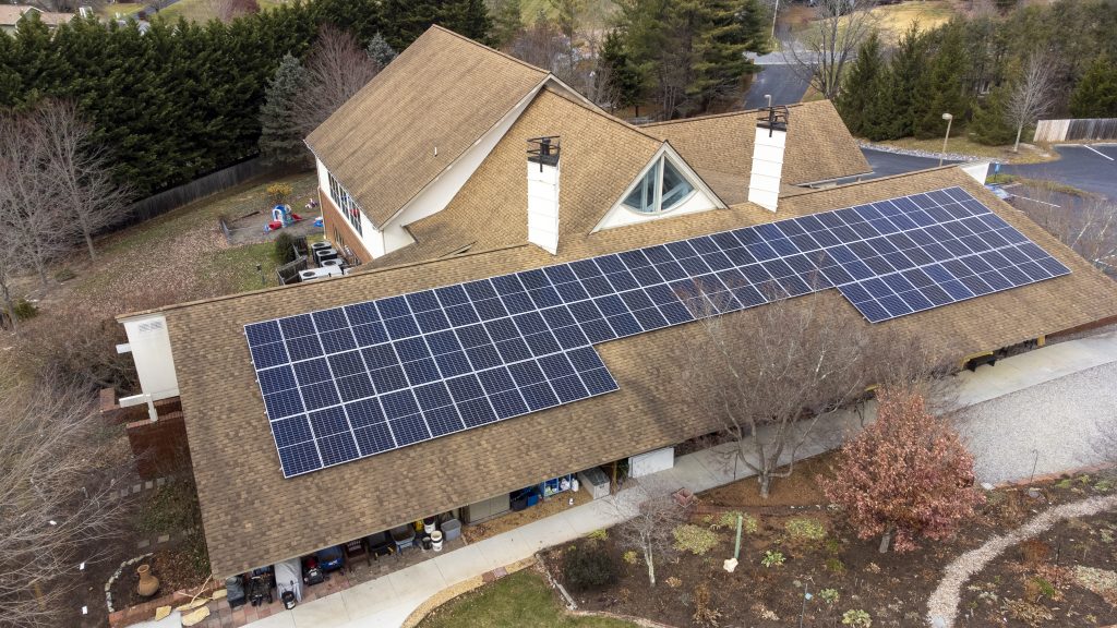 overhead view of solar in Blacksburg, Virginia