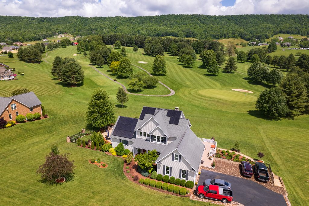 A solar array in Draper, Virginia. Helping this customer gain energy independence with solar.